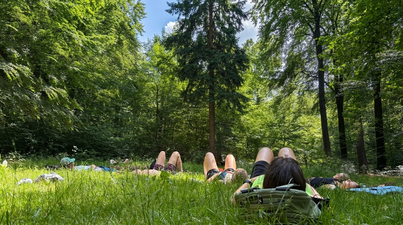 Groep in het bos